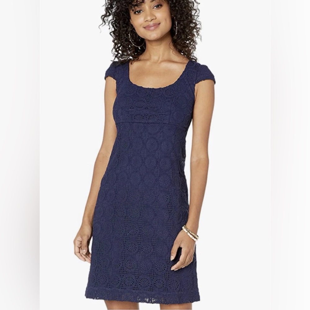 💙 Lilly Pulitzer Laurent Lace Dress – Size 0 – NWT – True Navy – $178 Retail 💙